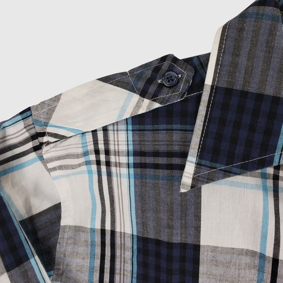 Beverly Hills Polo Club Plaid Button Down Shirt Long Sleeve Size M - Picture 5 of 11